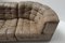 Swiss DS11 Modular Sofa in Brown Patchwork Leather from de Sede, Set of 3 2