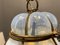 Lampada a sospensione in ferro battuto e vetro di Murano, anni '50, Immagine 3