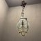 Lámpara colgante de hierro forjado y cristal de Murano, años 50, Imagen 1
