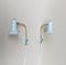 Brass & Light Blue Wall Lights, 1950s, Set of 2, Image 2