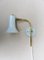 Brass & Light Blue Wall Lights, 1950s, Set of 2, Image 12