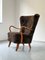 Wingback Chair in Sheepskin by Alfred Christensen, 1940s 2