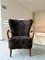 Wingback Chair in Sheepskin by Alfred Christensen, 1940s 6