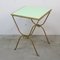 Green Glass Auxiliary Table, 1940s 1