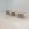 Tables Basses en Travertin, Italie, 1980s, Set de 3 4