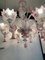 Transparent and Pink Murano Style Glass Chandelier with Flowers and Leaves from Simoeng 4