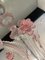 Lustre Style Murano Transparent et Rose avec Fleurs et Feuilles de Simoeng 9