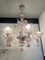Transparent and Pink Murano Style Glass Chandelier with Flowers and Leaves from Simoeng 12