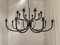 Wrought Iron Florentine Art 20-Light Chandelier in Matte Black Metal from Simoeng, Image 12