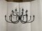 Wrought Iron Florentine Art 20-Light Chandelier in Matte Black Metal from Simoeng 10