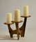 Sculptural Bronze Candelabras, 1960s, Set of 3, Image 11