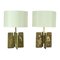 Modernist Sculptural Extruded Cross Bronze Table Lamps, 1970s, Set of 2, Image 1