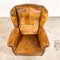 Vintage Sheep Leather Wingback Armchair, Luitert 9