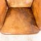 Vintage Sheep Leather Wingback Armchair, Luitert 11
