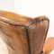 Vintage Sheep Leather Wingback Armchair, Luitert 3