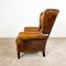 Vintage Sheep Leather Wingback Armchair, Luitert 7
