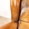 Vintage Sheep Leather Wingback Armchair, Luitert 10