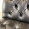 Vintage Buttoned Black Leather Swivel Chairs, 1960s, Set of 2 14