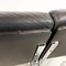 Vintage Black Leather and Chrome Armchairs, Set of 5, Image 19