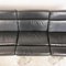 Vintage Black Leather and Chrome Armchairs, Set of 5 7