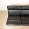 Vintage Black Leather and Chrome Armchairs, Set of 5, Image 4