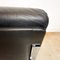 Vintage Black Leather and Chrome Armchairs, Set of 5, Image 22