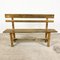 Small Vintage Industrial Wooden Farmhouse Bench 4