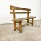 Small Vintage Industrial Wooden Farmhouse Bench 2