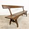 English Antique Wooden Bench with Tiltable Back 4