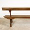 English Antique Wooden Bench with Tiltable Back 10