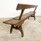 English Antique Wooden Bench with Tiltable Back, Image 3