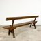 English Antique Wooden Bench with Tiltable Back, Image 2