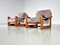 Pine Sling Armchairs, The Netherlands, 1970s, Set of 2 4