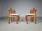 Brutalist Oak Dining Chairs, The Netherlands, 1970s, Set of 4 5