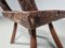 Silla auxiliar Wabi-Sabi rústica de madera oscura, años 20, Imagen 7
