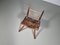 Rustic Wabi-Sabi Dark Hardwood Side Chair, 1920s 5