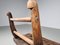 Rustikaler Wabi-Sabi Beistellstuhl aus dunklem Hartholz, 1920er 6