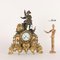 Golden Bronze and Marble Table Clock, Image 2