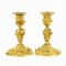 Kleine Louis XV Kerzenhalter aus vergoldeter Bronze, 18. Jh., 2er Set 8