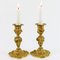 Kleine Louis XV Kerzenhalter aus vergoldeter Bronze, 18. Jh., 2er Set 6