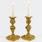 Small Louis XV candlesticks in gilded bronze, 18th century, Set of 2 6