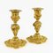 Small Louis XV candlesticks in gilded bronze, 18th century, Set of 2 4