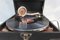 Antique Gramophone with Crank Electrola Turntable Collectible Working Record Player, Germany, 1890s, Image 2