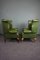 Green Chesterfield Wingchairs, Set of 2, Image 2
