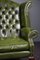 Green Chesterfield Wingchairs, Set of 2, Image 9