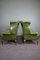 Green Chesterfield Wingchairs, Set of 2 4