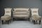 French Upholstered Living Room Set, Set of 3 1