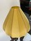 Dreibeinige chinesische Stehlampe in Braun & Gelb aus Stoff & Holz, China, 1950er 4