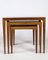Rosewood Nesting Tables attributed to Severin Hansen for Haslev Møbelfabrik, 1960, Set of 3 16