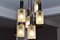 Lámpara colgante de vidrio de 6 luces atribuida a Stilnovo, años 60, Imagen 6